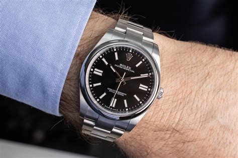 rolex silver watch black face|rolex oyster perpetual black dial.